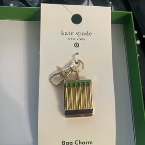 Kate Spade Gold and Green Matchbook Charm